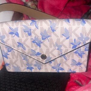 Michael Kors, Blue and White Women's wallet belt
